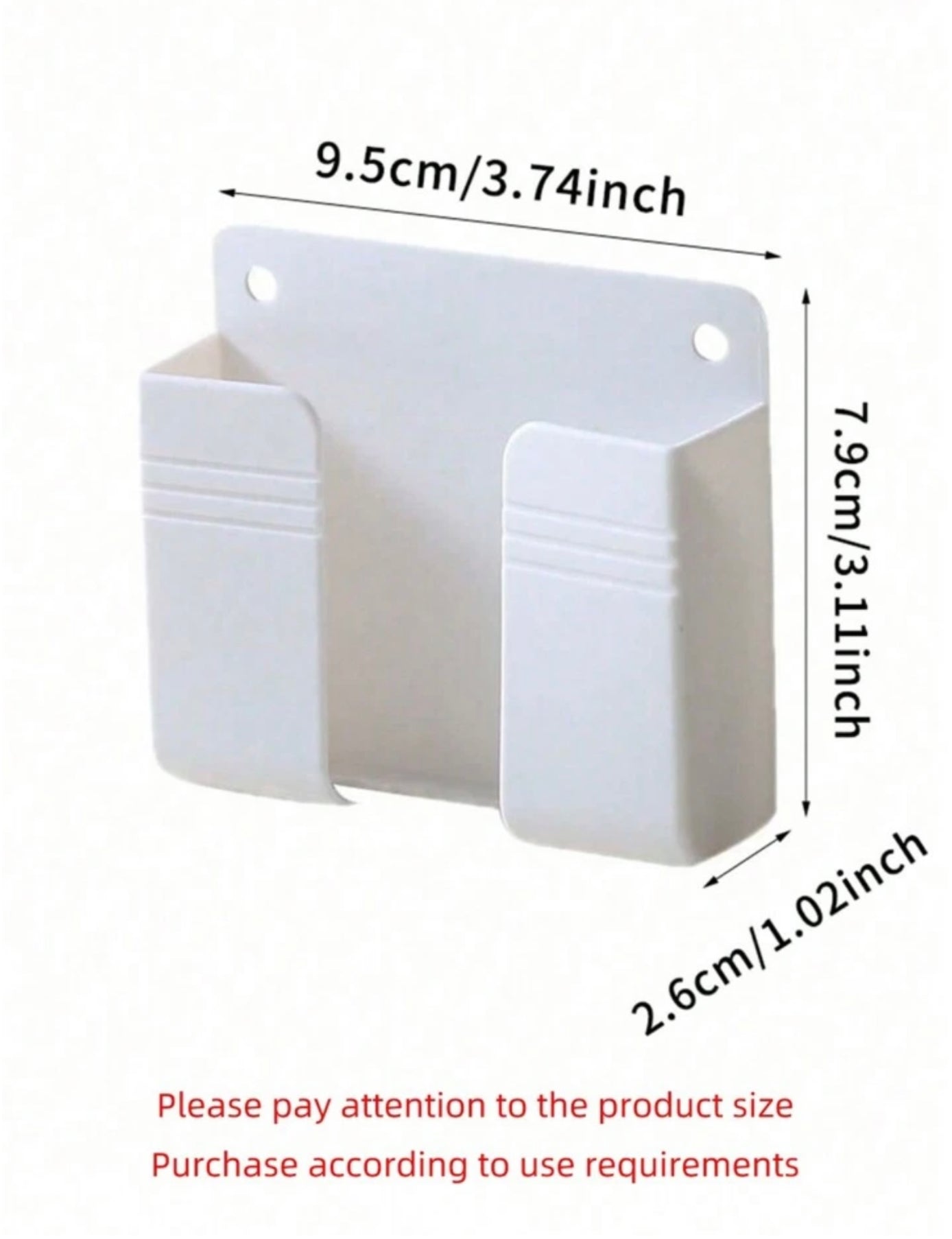 Wall mount adhesive phone holder