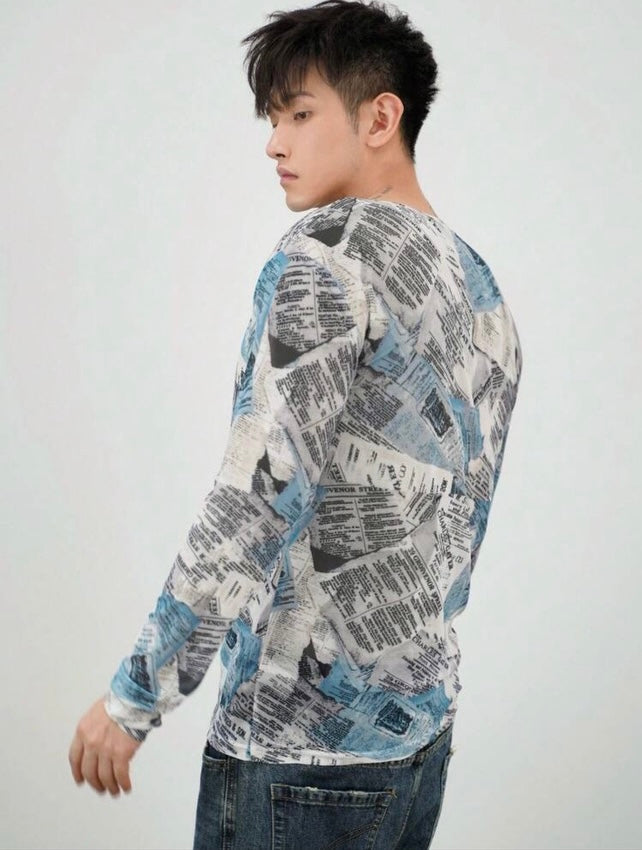 Men’s graphic mesh shirt