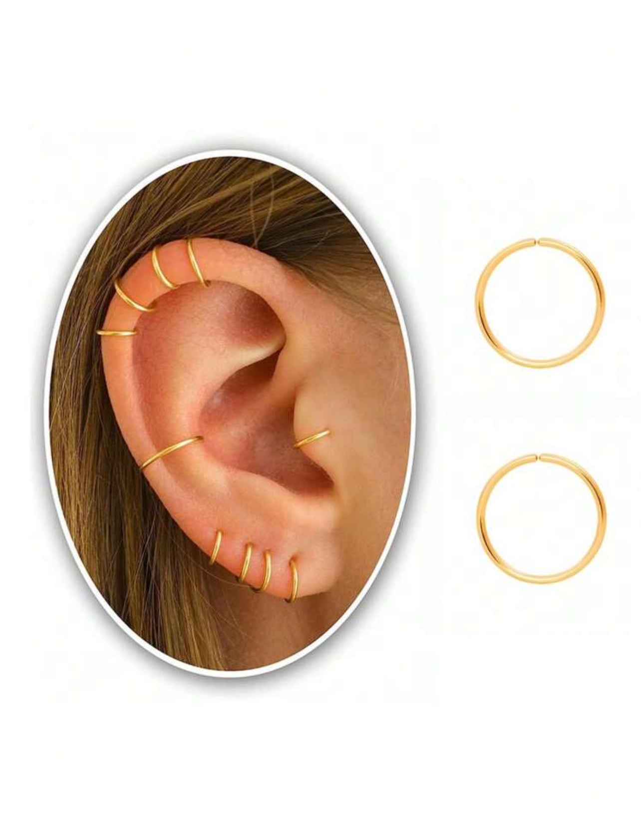 Nose rings 14k plate
