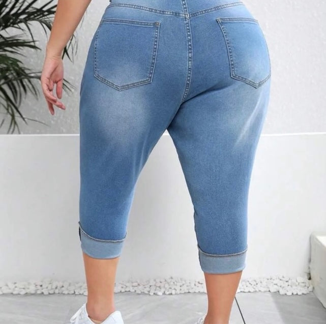 Plus size capri jeans