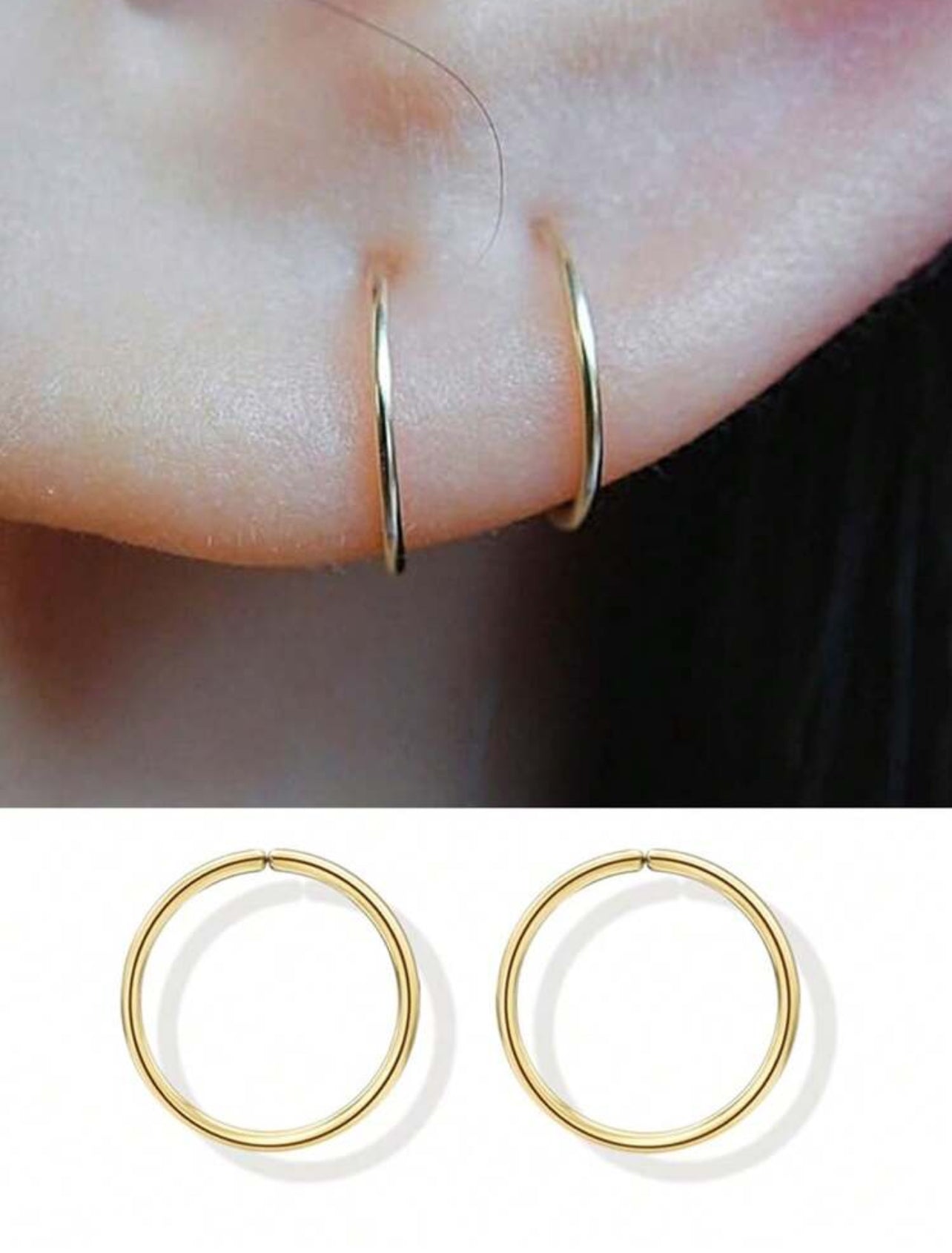 Nose rings 14k plate