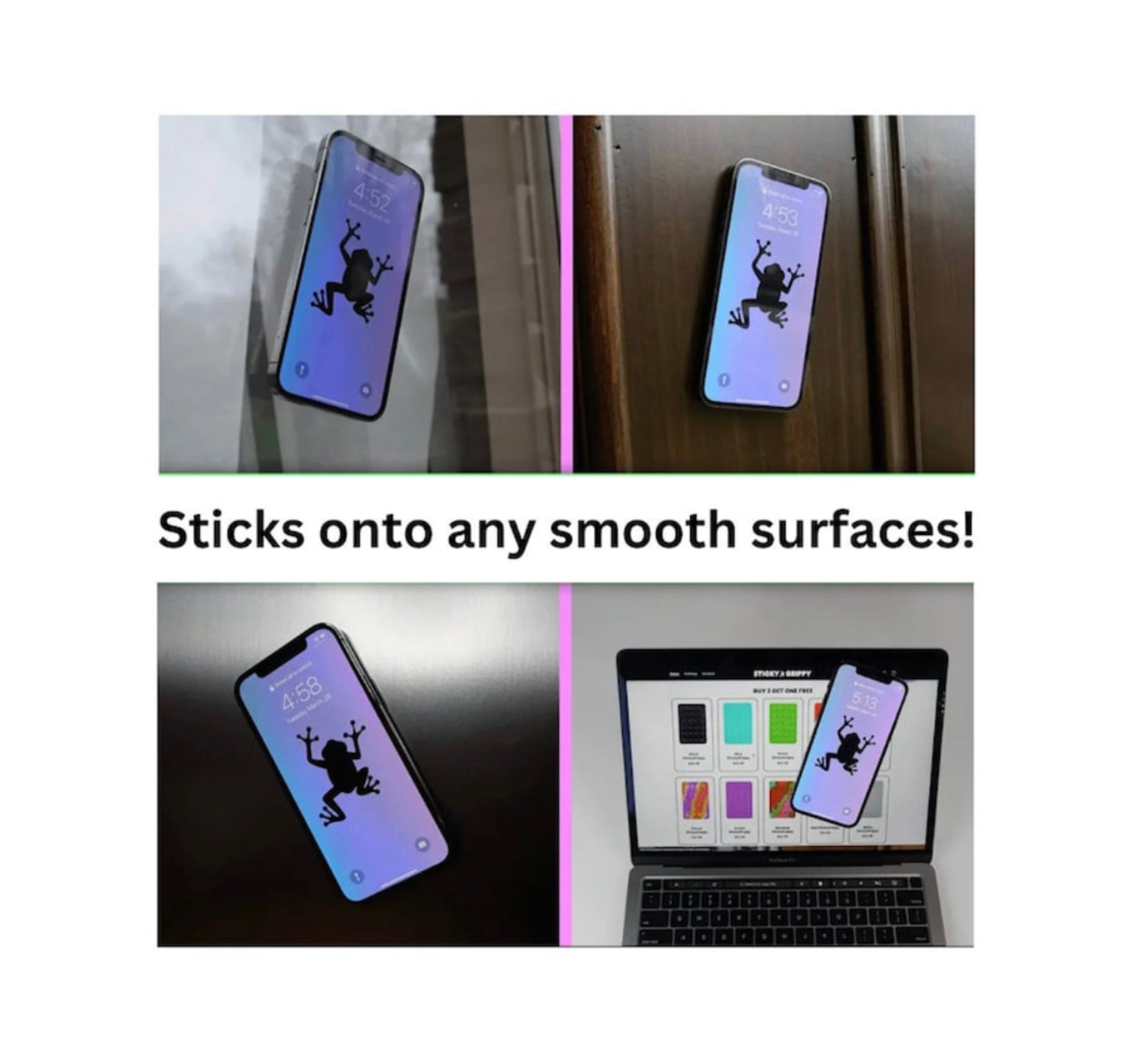 Silicone suction cup phone holder