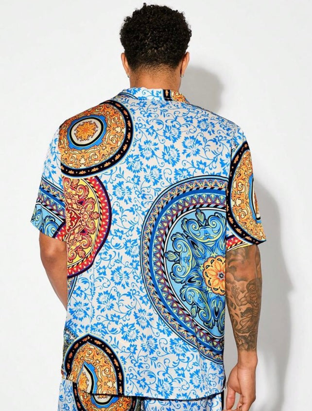 Men’s short sleeve button up shirt