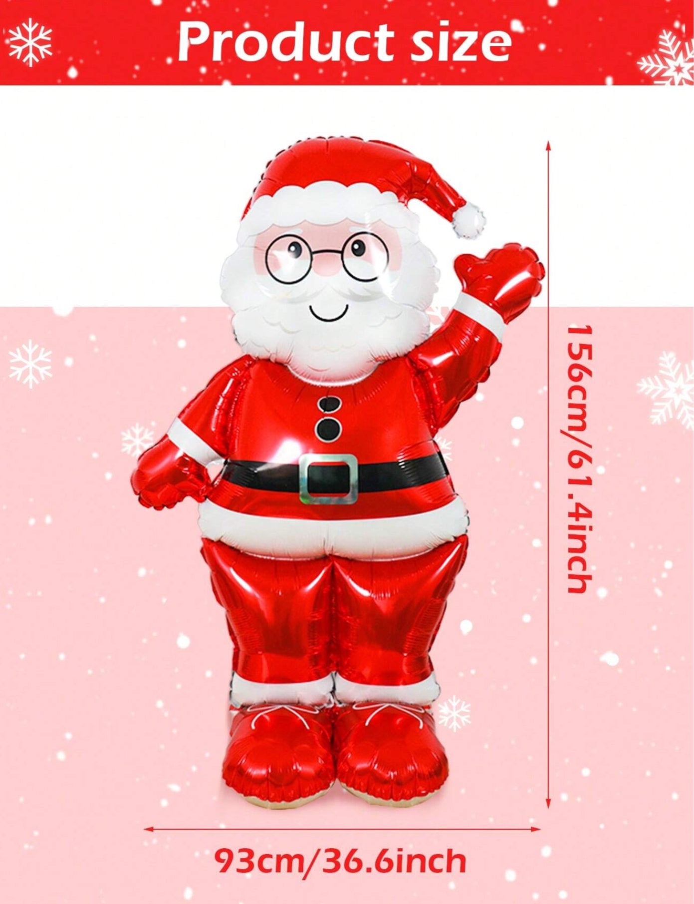 Life Size 61 inch Santa Claus Foil Balloon