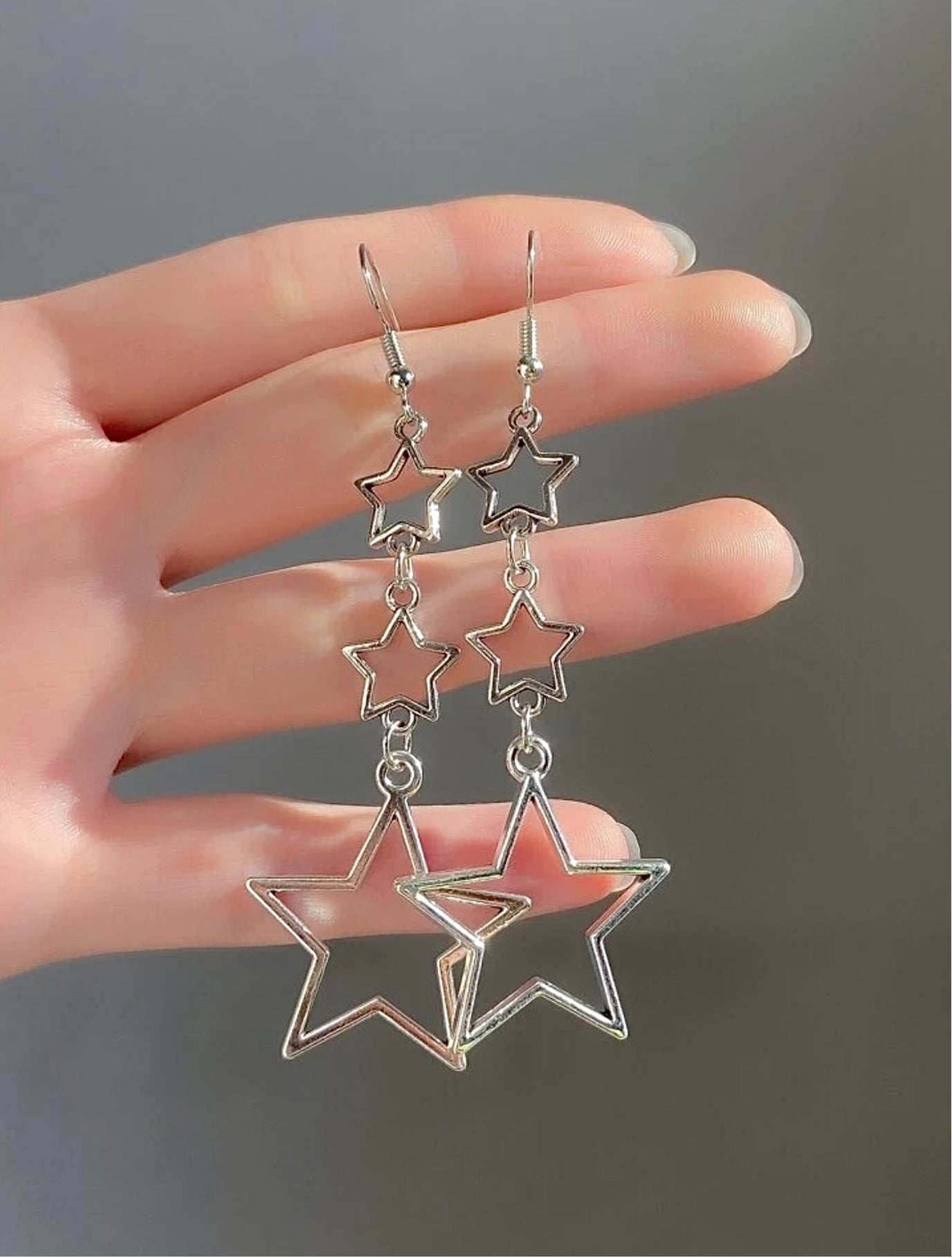 Star drop earrings