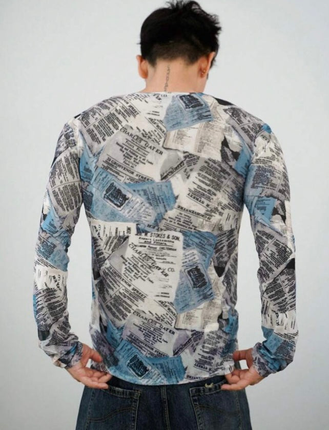 Men’s graphic mesh shirt