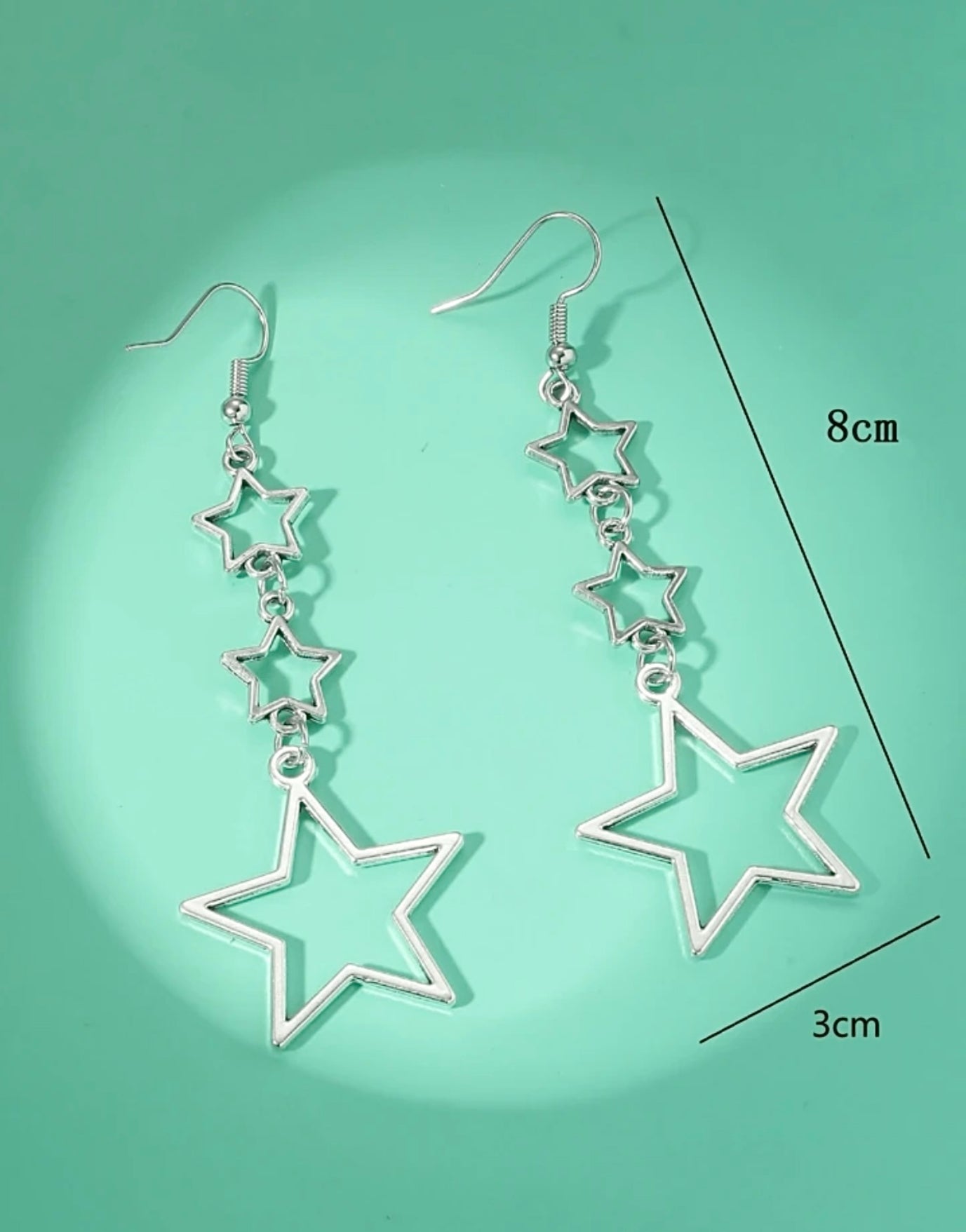 Star drop earrings