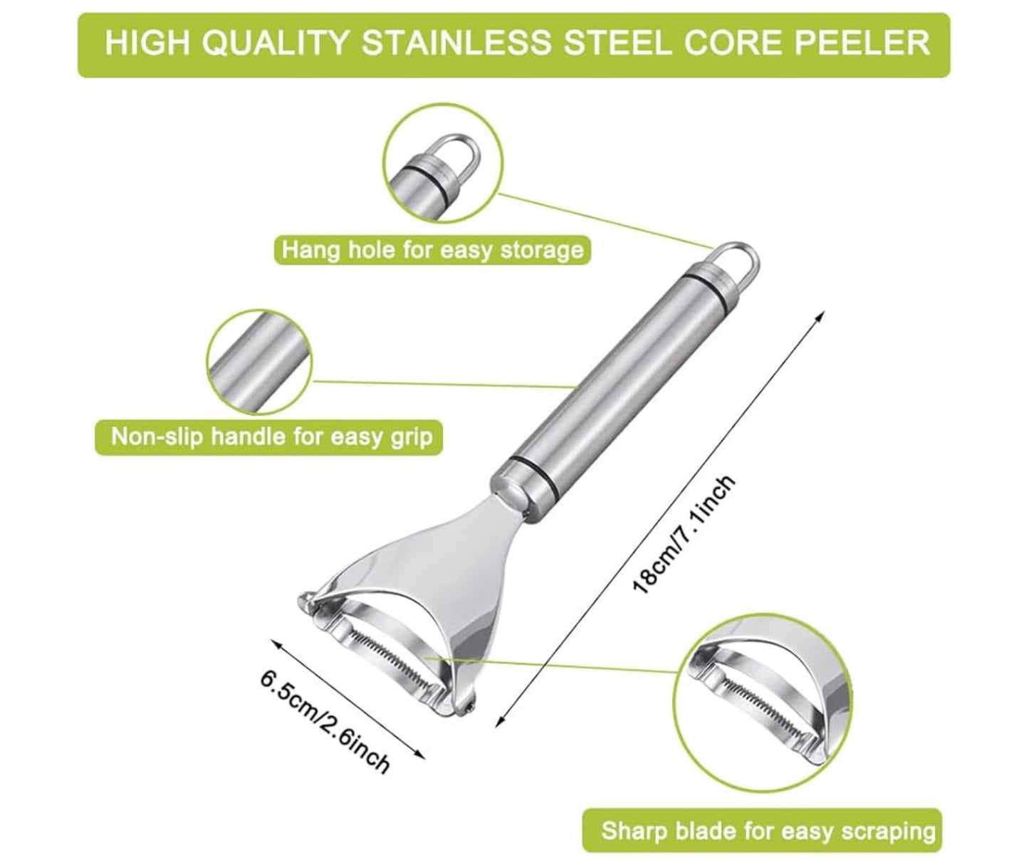 Stainless steel corn peeler