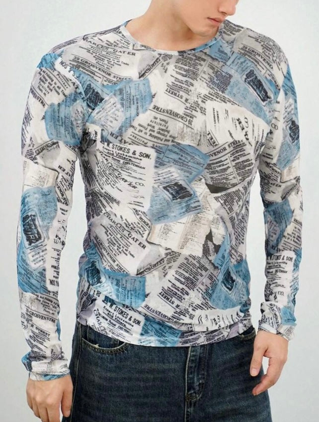 Men’s graphic mesh shirt