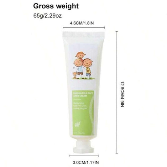 Organic Hand Cream Lotion with Vanilla & Honey for Dull Skin, Fine Lines, and Skin Cracking