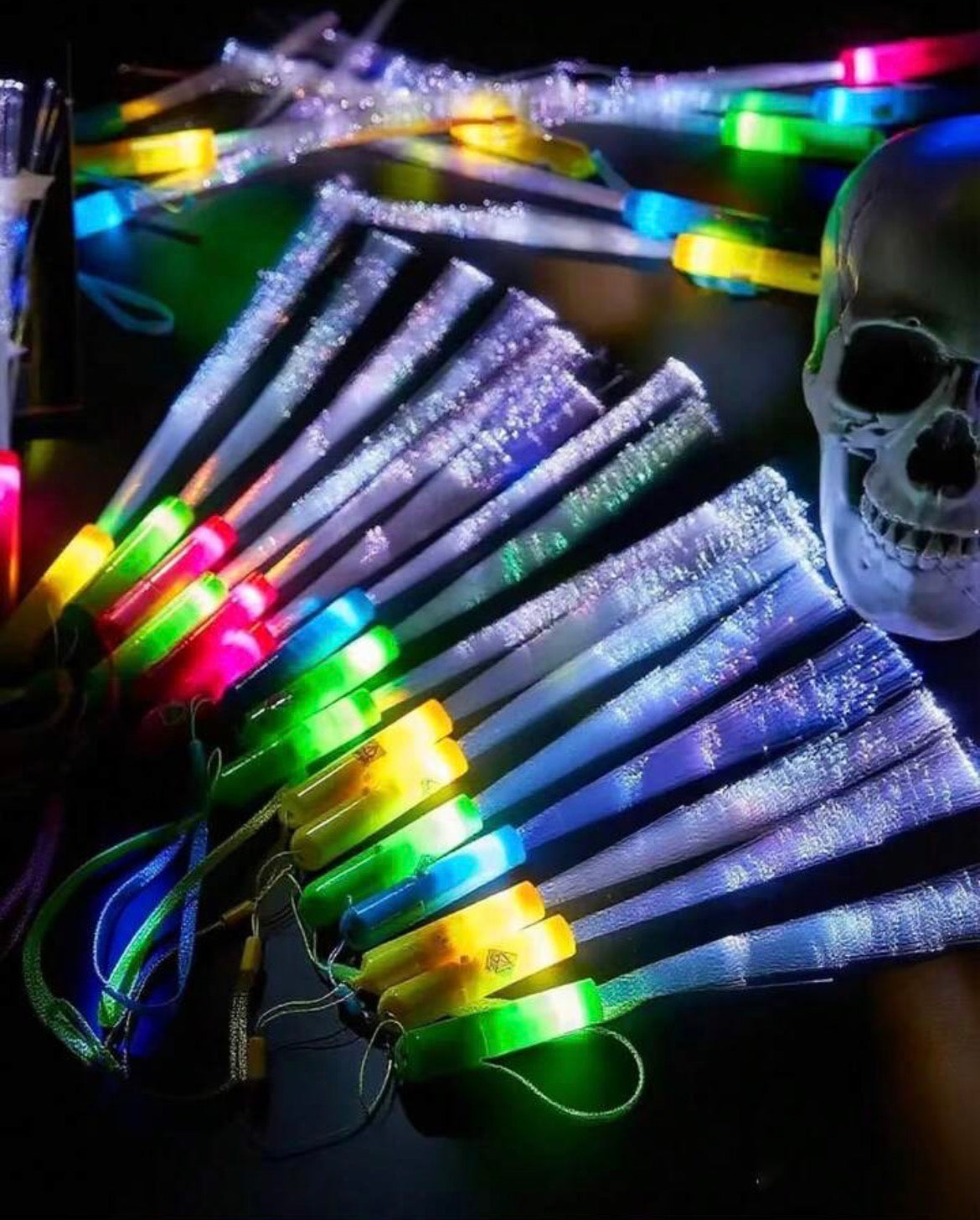 LED Fiber Optic Glow Wand Light Stick - Color Changing Concert, Rave, Festival & Party Favor