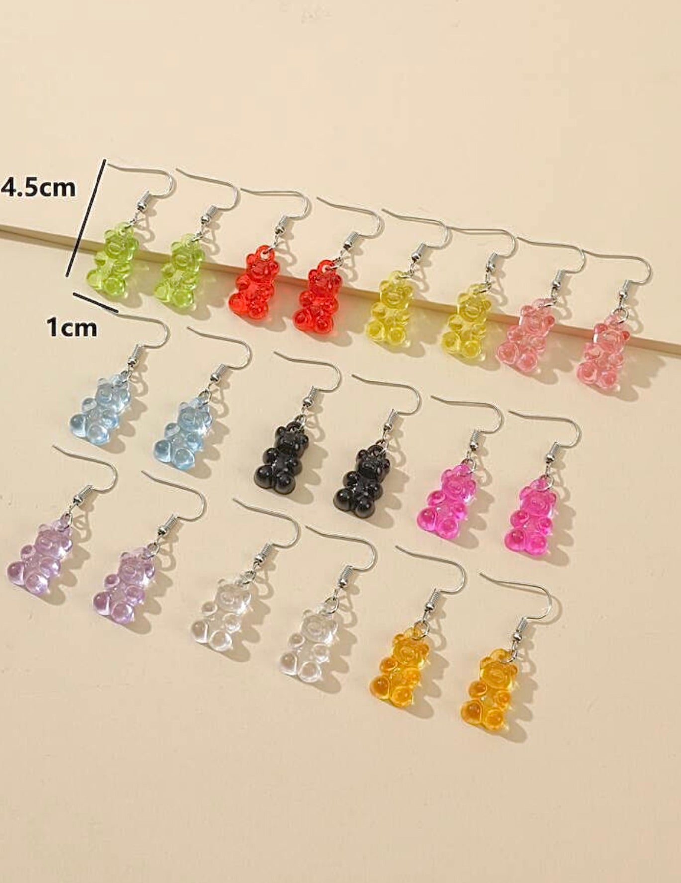 10 pairs bear earrings set