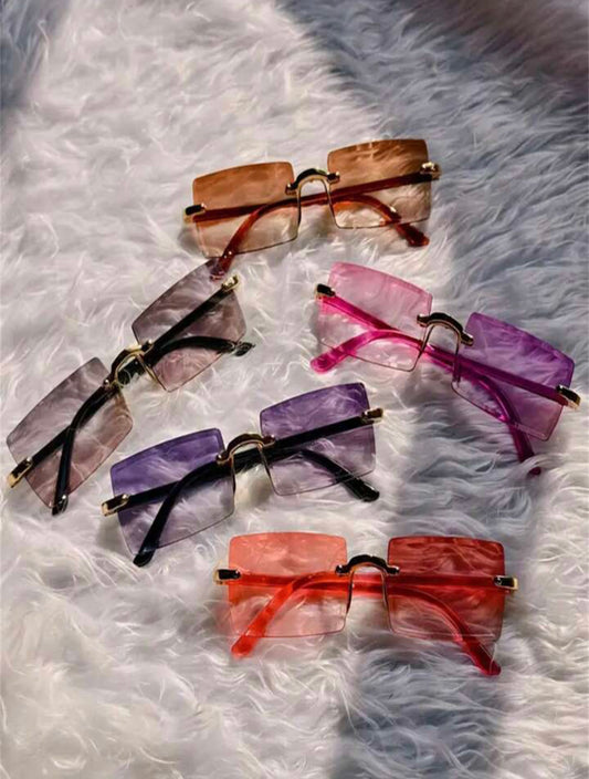 Cartier inspired frameless fashion glasses