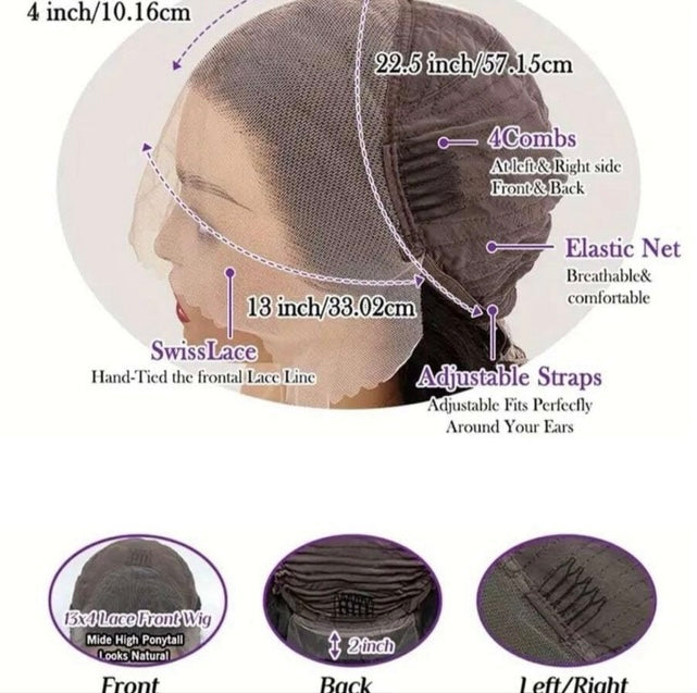 Water Wave Lace Front Human Hair Wig 13x4
Transparent Lace Frontal Wig Pre Plucked with Baby Hair 20 inch