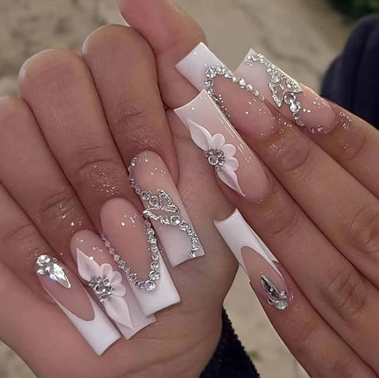 Gemstone press on nails
