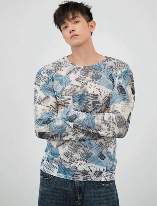 Men’s graphic mesh shirt