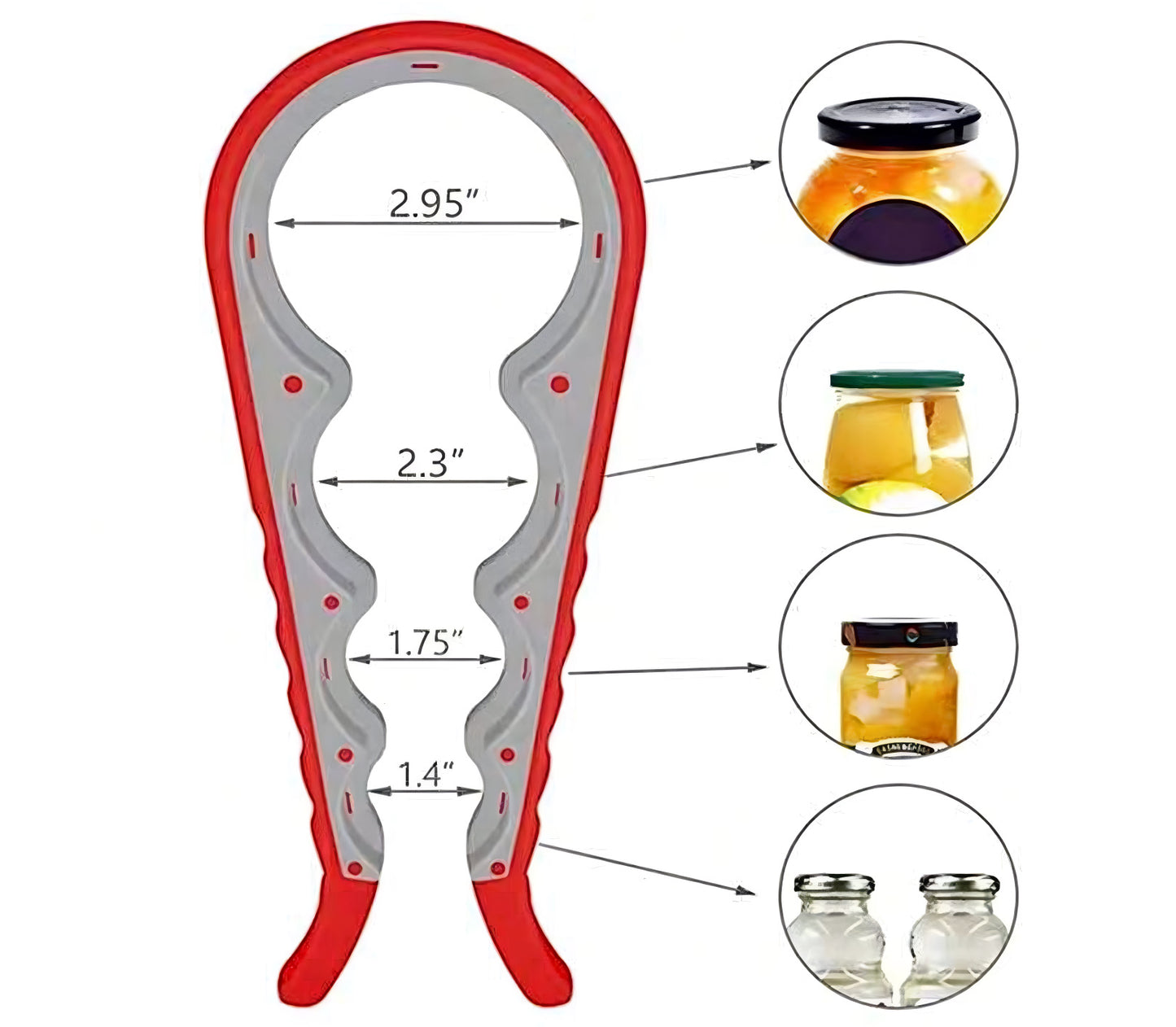 1 pcs 4-in-1 multifunctional opener