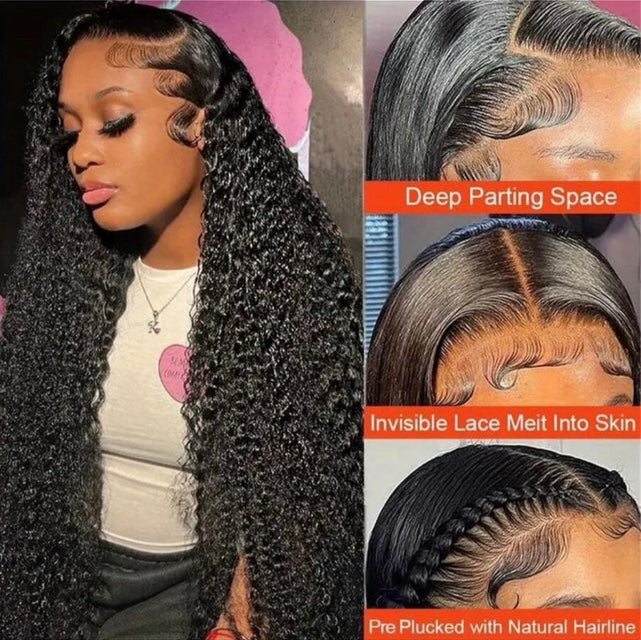 Water Wave Lace Front Human Hair Wig 13x4
Transparent Lace Frontal Wig Pre Plucked with Baby Hair 20 inch