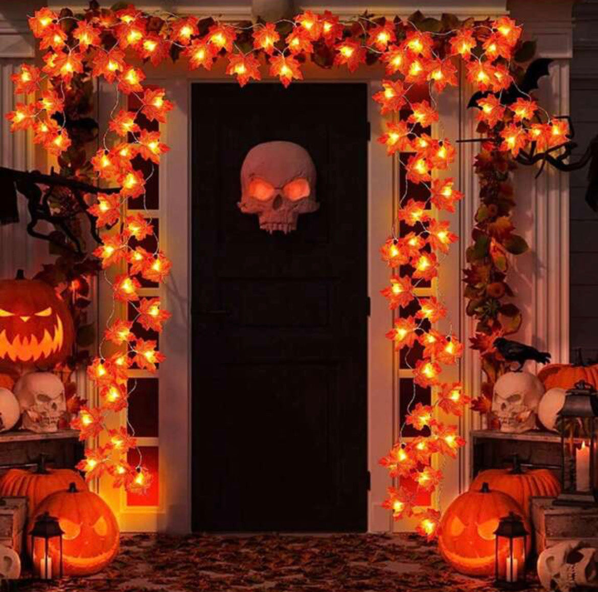 1 Pc Fall Holiday Garland With Lights