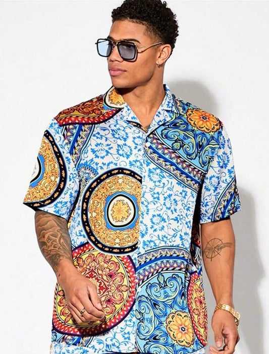 Men’s short sleeve button up shirt